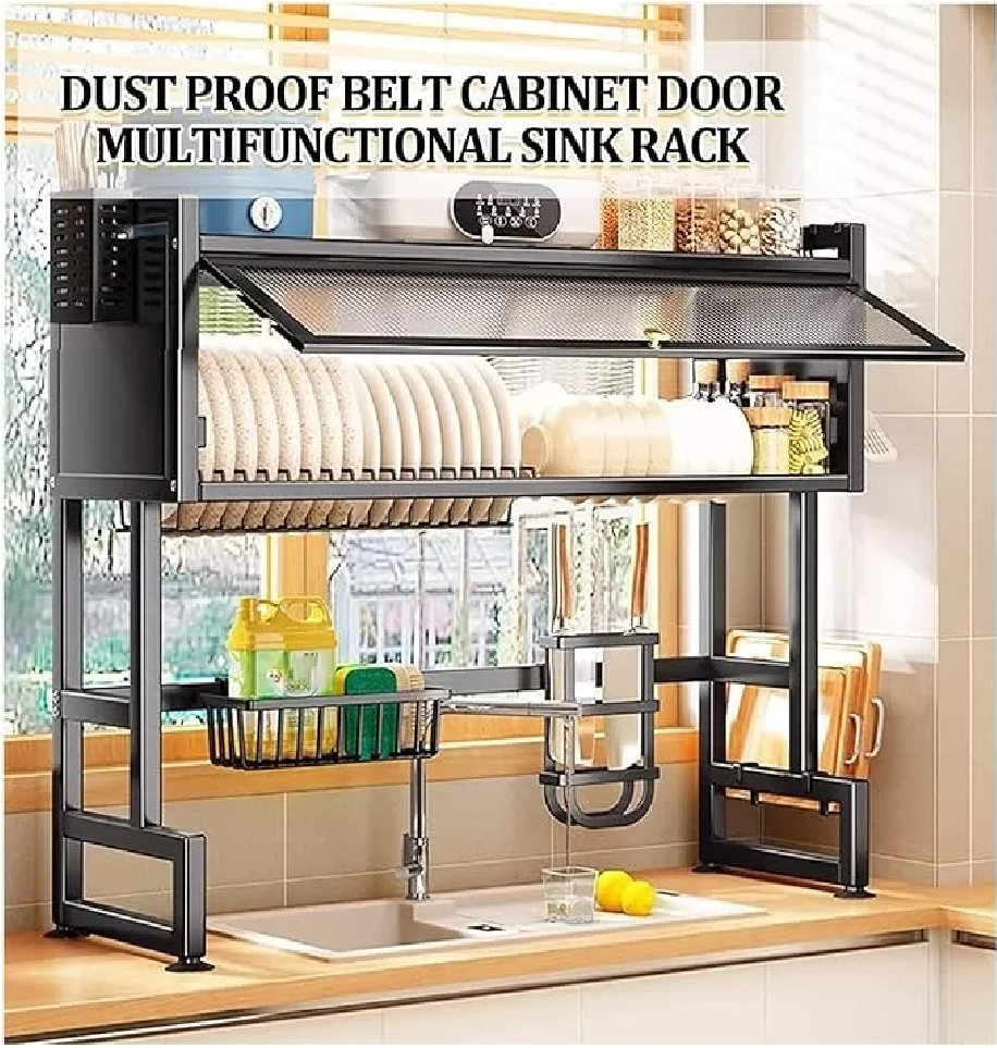 🍽️ Escurridor de Platos con Almacenamiento — Organiza, Escurre y Ahorra Espacio