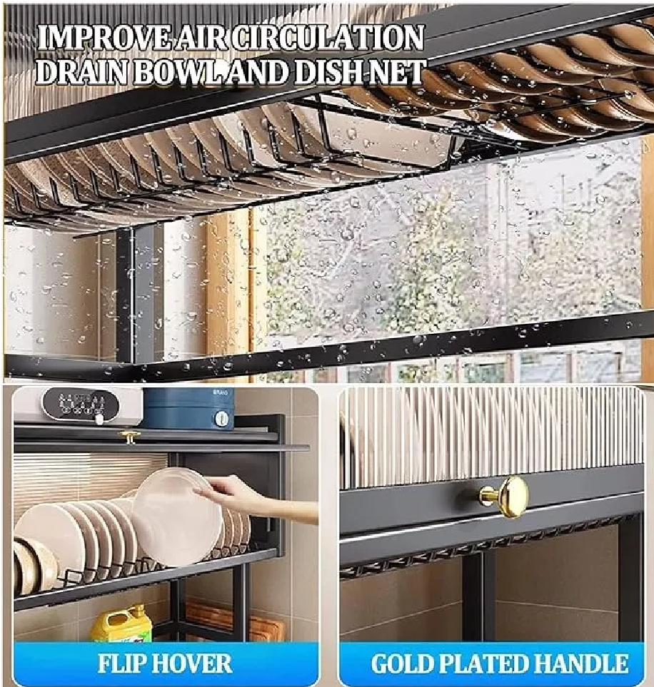 🍽️ Escurridor de Platos con Almacenamiento — Organiza, Escurre y Ahorra Espacio